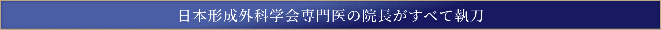 日本形成外科学会専門医の院長がすべて執刀